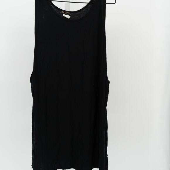 LA Class Womens Sz XL above Knee Sleeveless Slinky Dress Solid Black - Picture 1 of 4